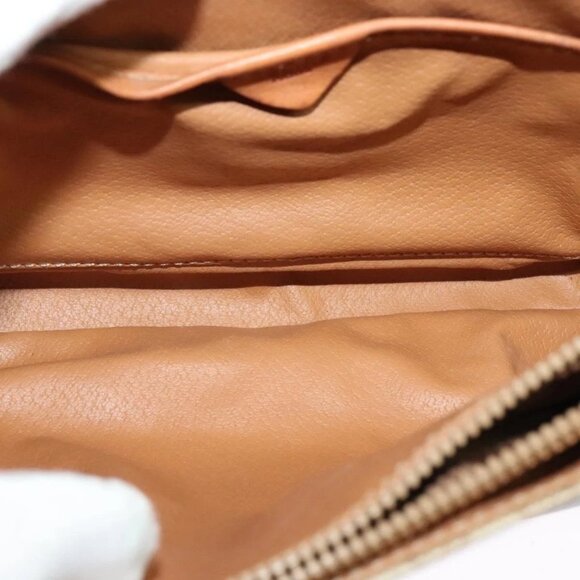 CELINE Macadam Canvas Shoulder Bag Beige Gold - Picture 9 of 16